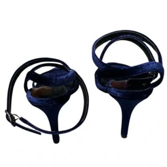 Marc Cain blue velvet stiletto heel sandals size 36 NWT - Picture 7 of 8
